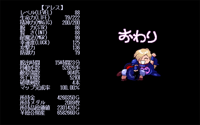 PC-98 版『1』マップ完成率 BR1