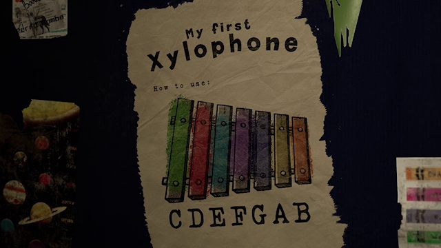 七音音階の木琴に関するポスター